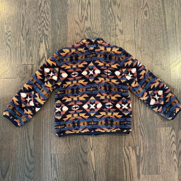 Faherty Kids Mountain Sunset High Pile Fleece Jacket size 5 blue - Picture 5 of 8